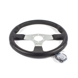 VOLANTE STERZO SPORTIVO NERO DIAM.350 CON PULSANTE CLACSON FIAT 500